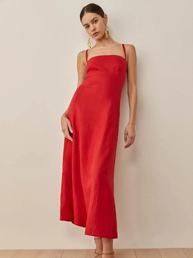 Reformation ナタリアドレス Reformation Addison Ruched Knit Top | Saks Fifth Avenue