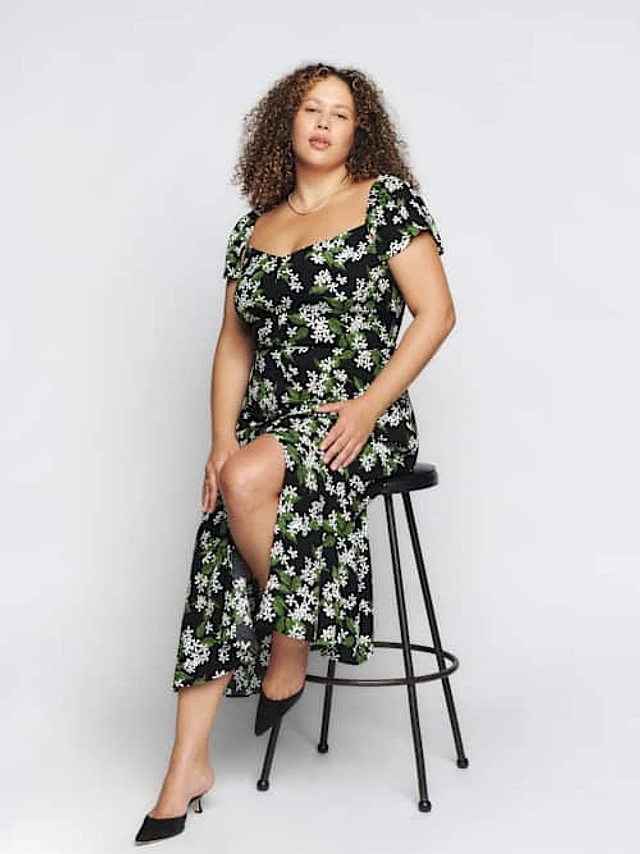 新着 Reformation Baxley Dress Es | Bethesda Row ワンピース