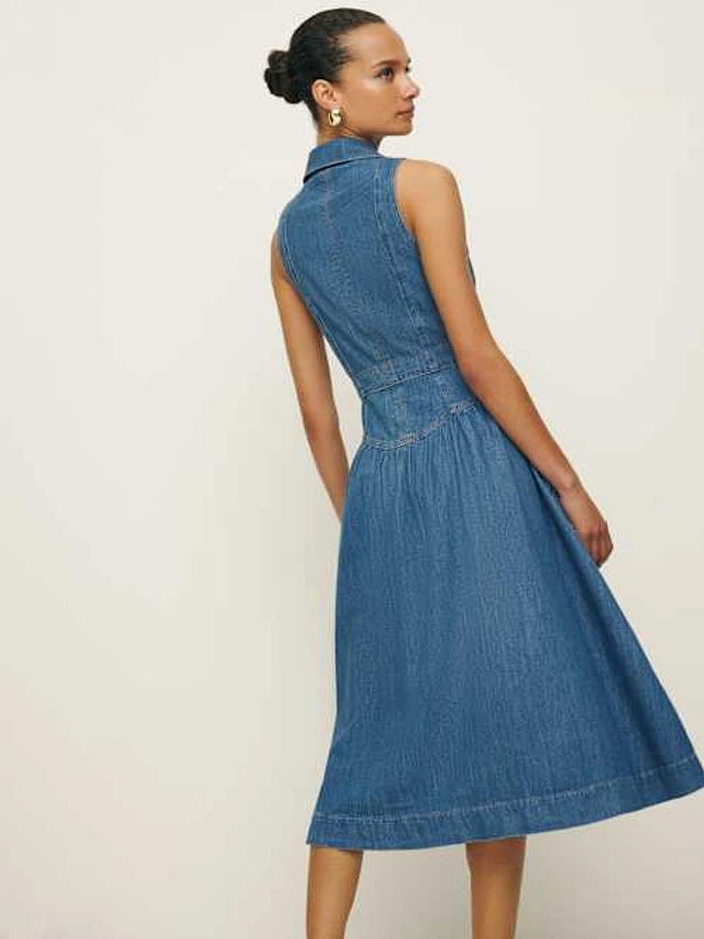 【Reformation】Ellison デニム ミディドレス ワンピース Reformation Ellison Denim Midi Dress | Bethesda Row