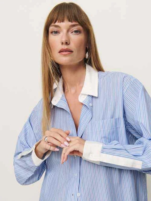 Sheer Button Up Long Sleeve – For Elyse