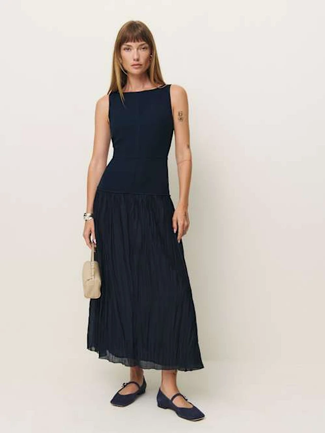 関税込 Reformation リフォーメーション Cyra ワンピース Reformation Cyra Pieced Drop-Waist Dress | Saks Fifth Avenue