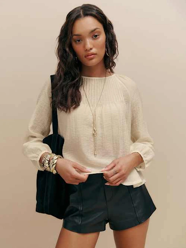 NWOT Reformation Stilton Linen Top in White Size 10 | eBay