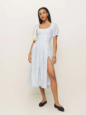 関税なし★REFORMATION★モネットリネンドレス ne Quittez pas｜ルータス コンビ プリント ドレス “LOTUS COMBI