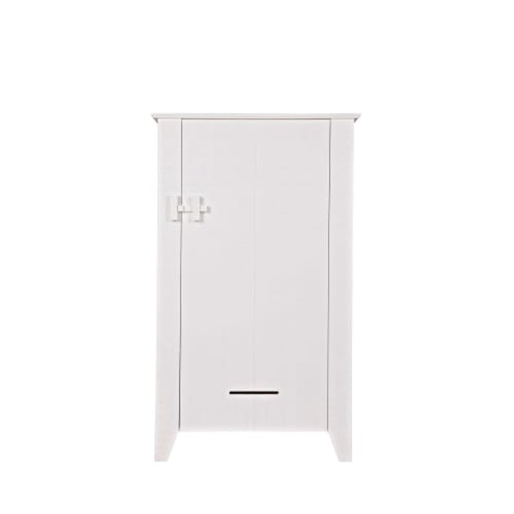 Woood Armoire 1 porte en pin brut blanc Maisons du Monde Les