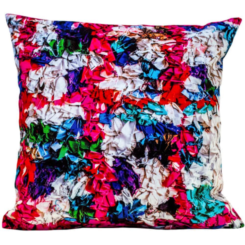 Artpilo Coussin velours carré imprimé ethnique rose pastel 60x60