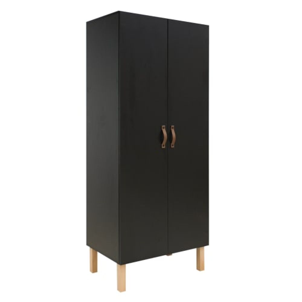 Bopita Armoire portes noir mat bois Maisons du Monde Les Terrasses