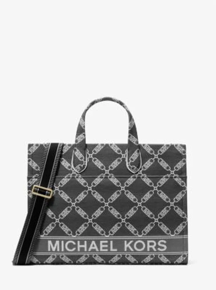 Michael Kors Gigi Large Empire Logo Jacquard Tote Bag