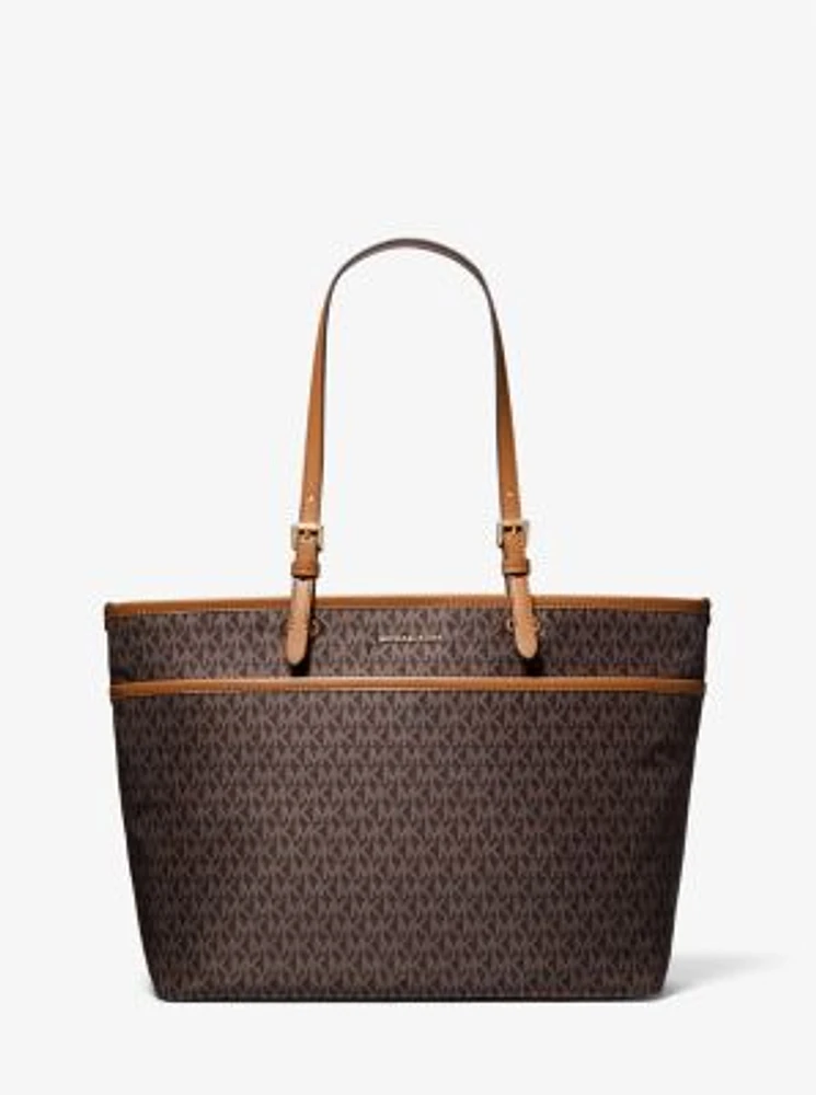 Michael Kors Winston Large Signature Logo Print Woven Pocket