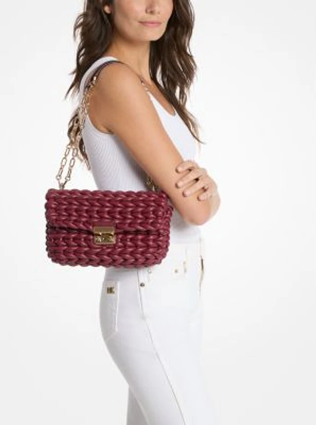 Michael Kors Tribeca Large Hand-Braided Shoulder Bag