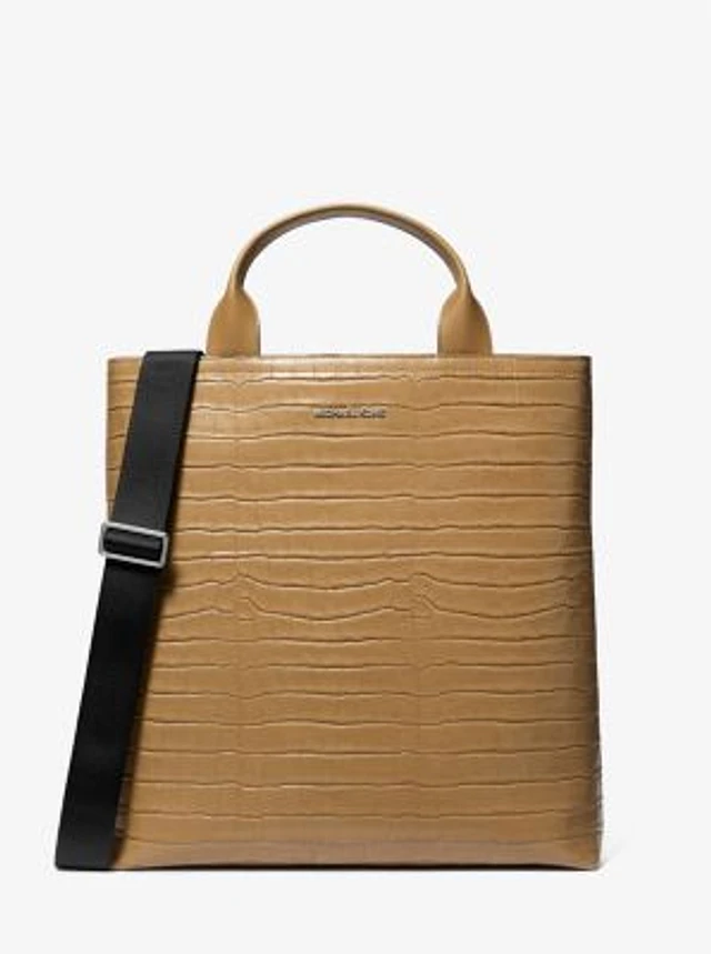 Michael Kors Hudson Crocodile Embossed Leather Tote Bag Michael Kors Hudson Crocodile Embossed Leather Tote Bag