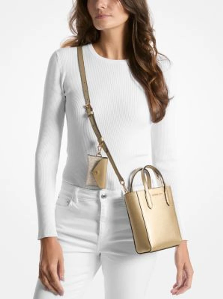Michael Kors Vincent Extra-Small Metallic Crossbody Bag With