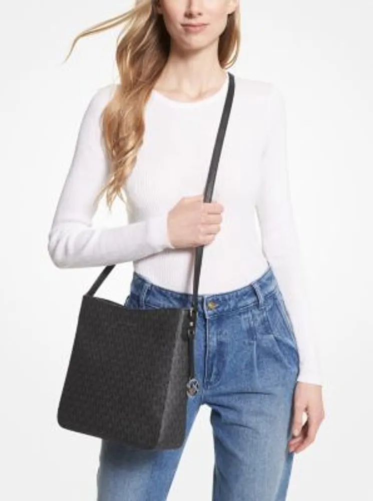 Michael kors logo messenger on sale bag