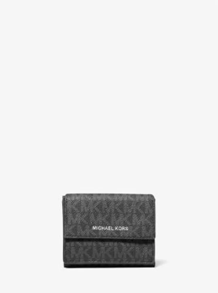 Michael kors best sale logo trifold wallet