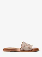 Michael Kors Hayworth Empire Logo Jacquard Slide Sandal | Square One