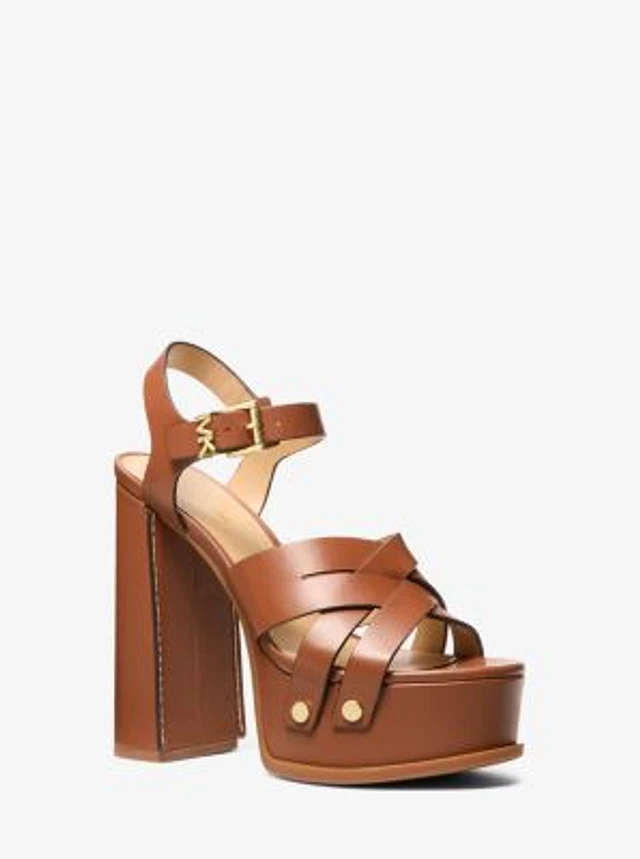 Michael Kors Rhoda Leather Platform Sandal | Arden Fair