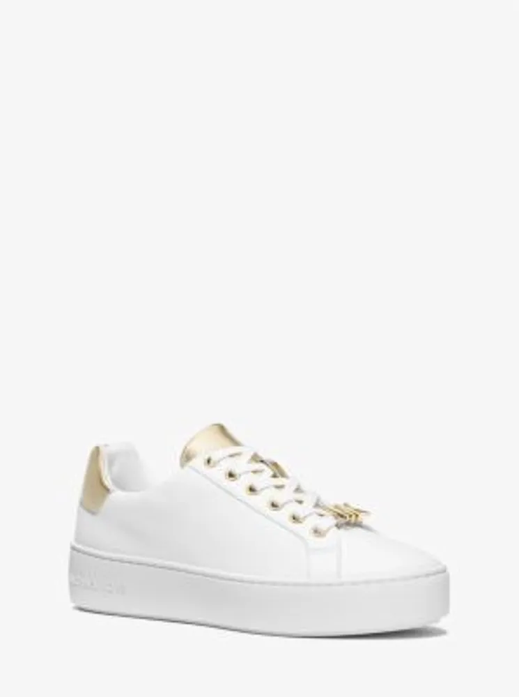 Michael michael kors mindy hot sale butterfly appliqu茅 leather sneaker