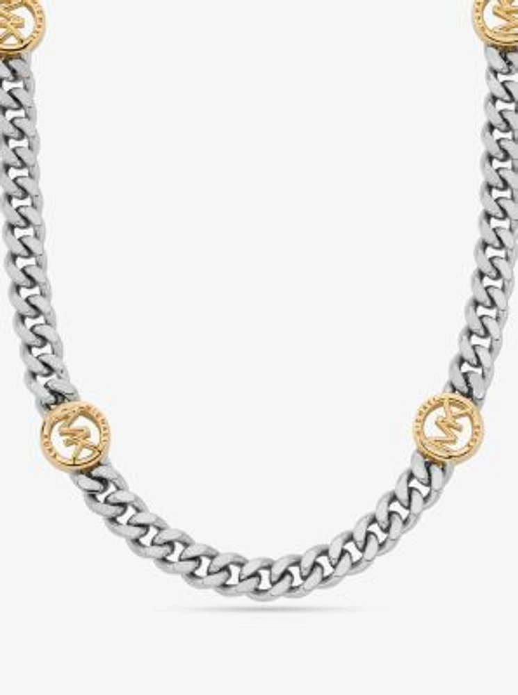 Michael Kors Logo Curb Link Necklace | Square One