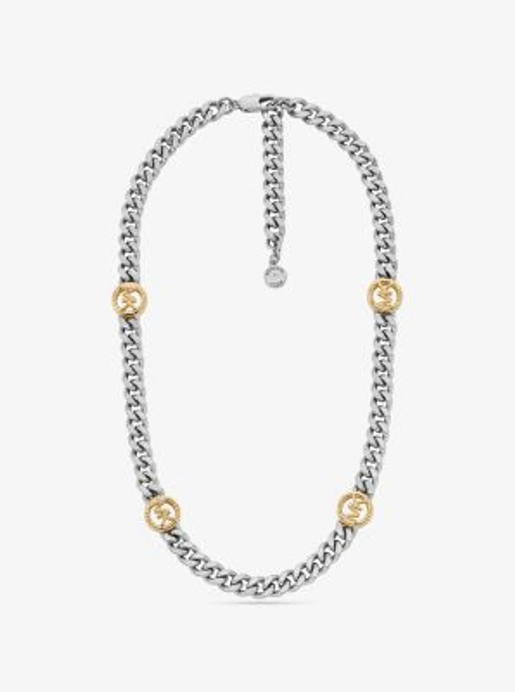 Michael Kors Logo Curb Link Necklace | Square One