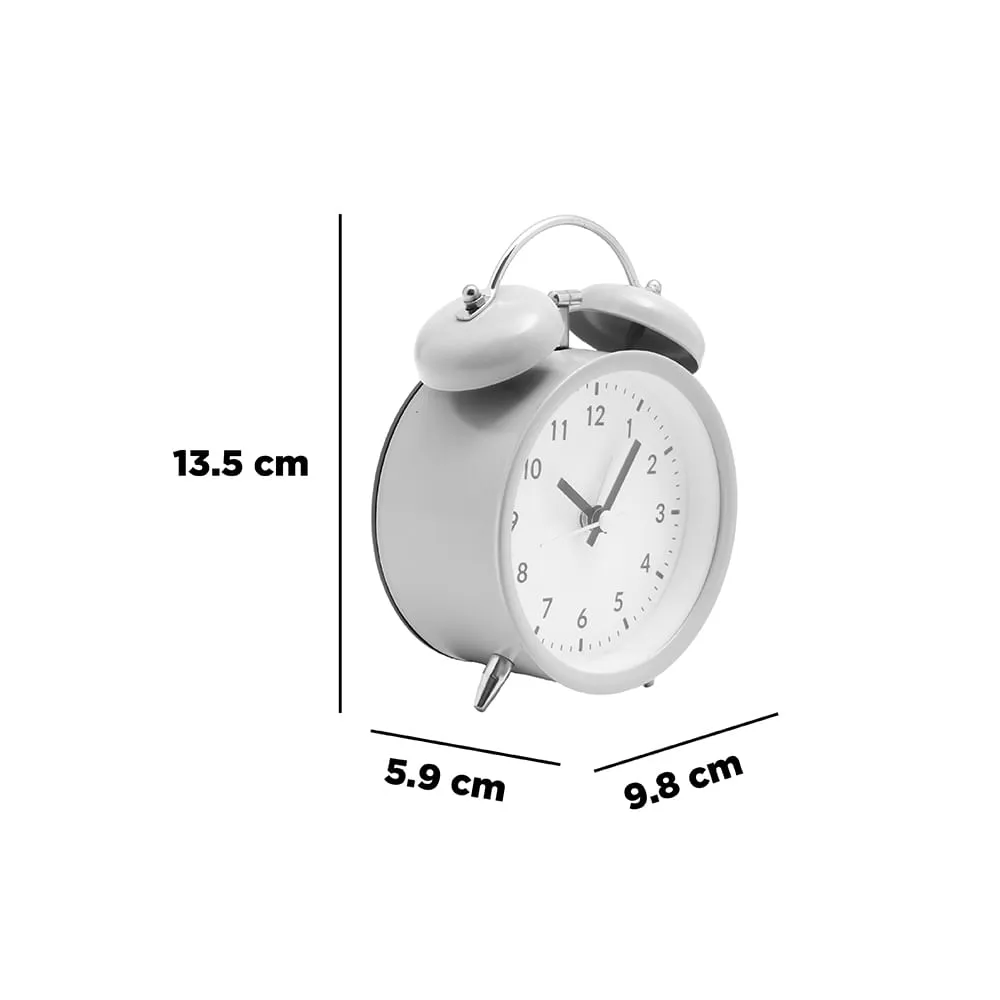 Miniso Reloj Despertador Cl sico Gris 9.8x5.9x13.5 cm Paseo