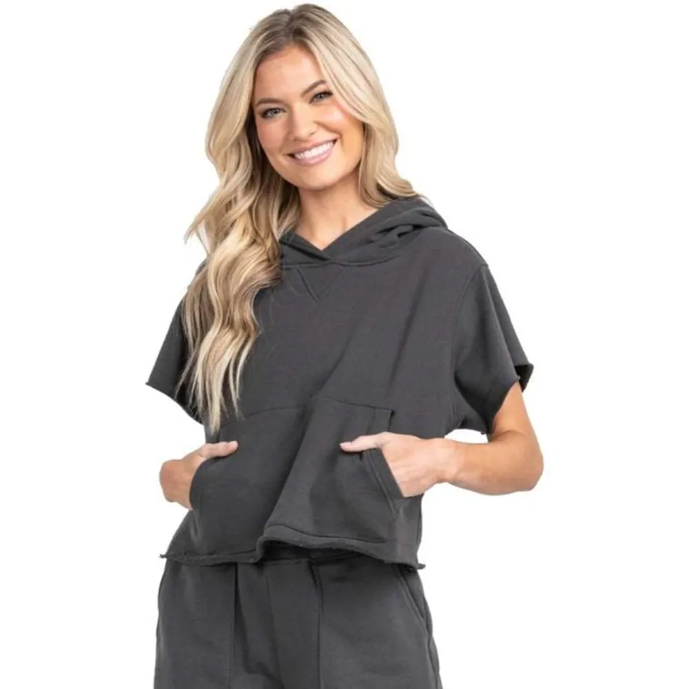 Short sleeve hoodie hotsell gym