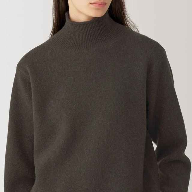 MUJI Labo Women's Yak Wool Blend Turtleneck Sweater