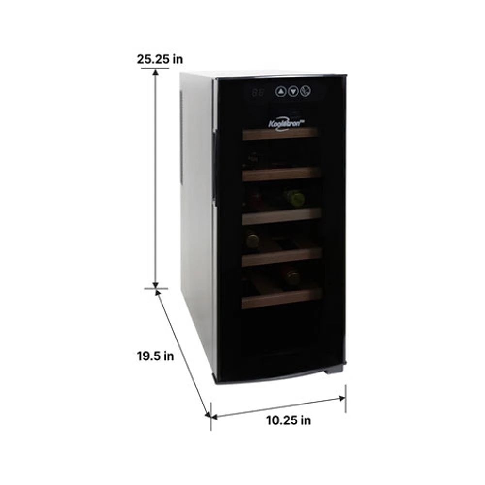 Koolatron 12Bottle Deluxe Wine Cellar (WC1235D) Black Bramalea