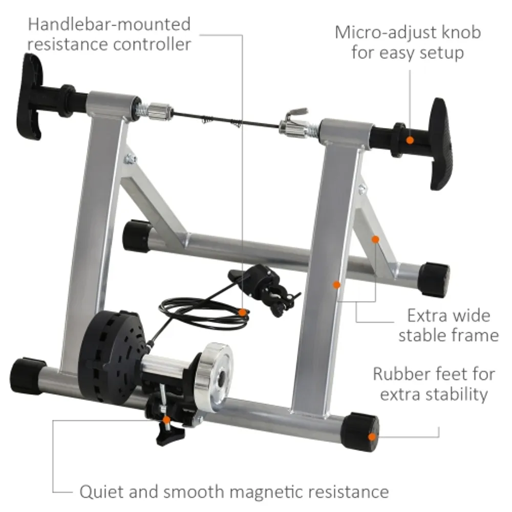 Soozier Bike Trainer Magnetic Bicycle Stand Indoor Exerciser w
