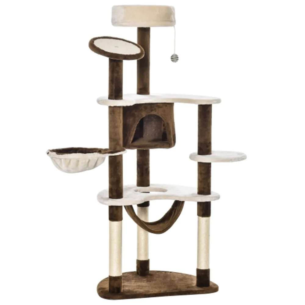 PawHut 60 Inch Cat Tree for Large Cats Adult Large Tall Cat Tower