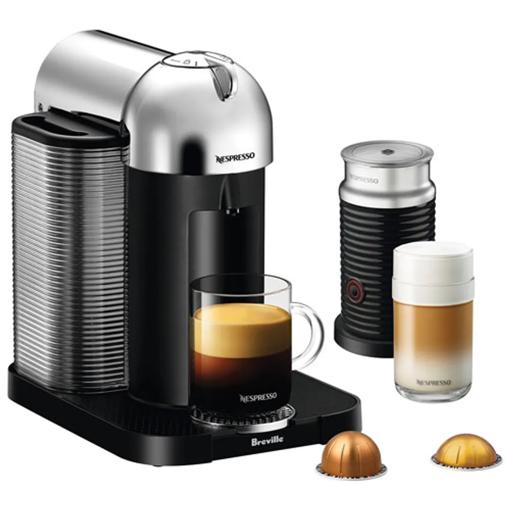 Nespresso coffee machine outlet with milk frother