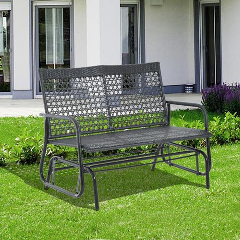 Outsunny outdoor patio best sale swing glider bench chair