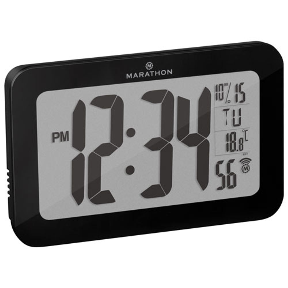 Marathon Atomic Digital Wall Clock Black Bramalea City Centre