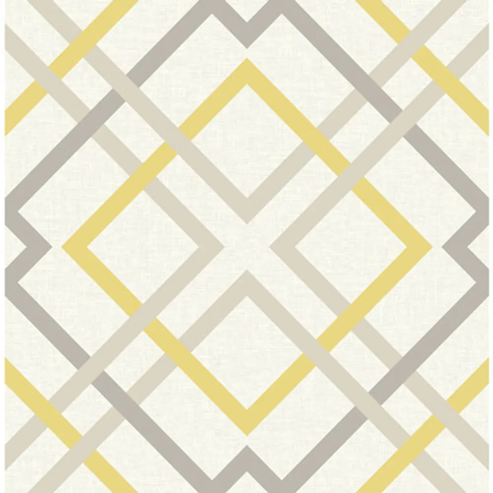 A Street Prints Geometrie Saltire Lattice Wallpaper Yellow