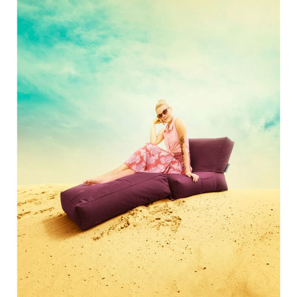 SITTING POINT Twist Brava Contemporary Bean Bag Chair Purple
