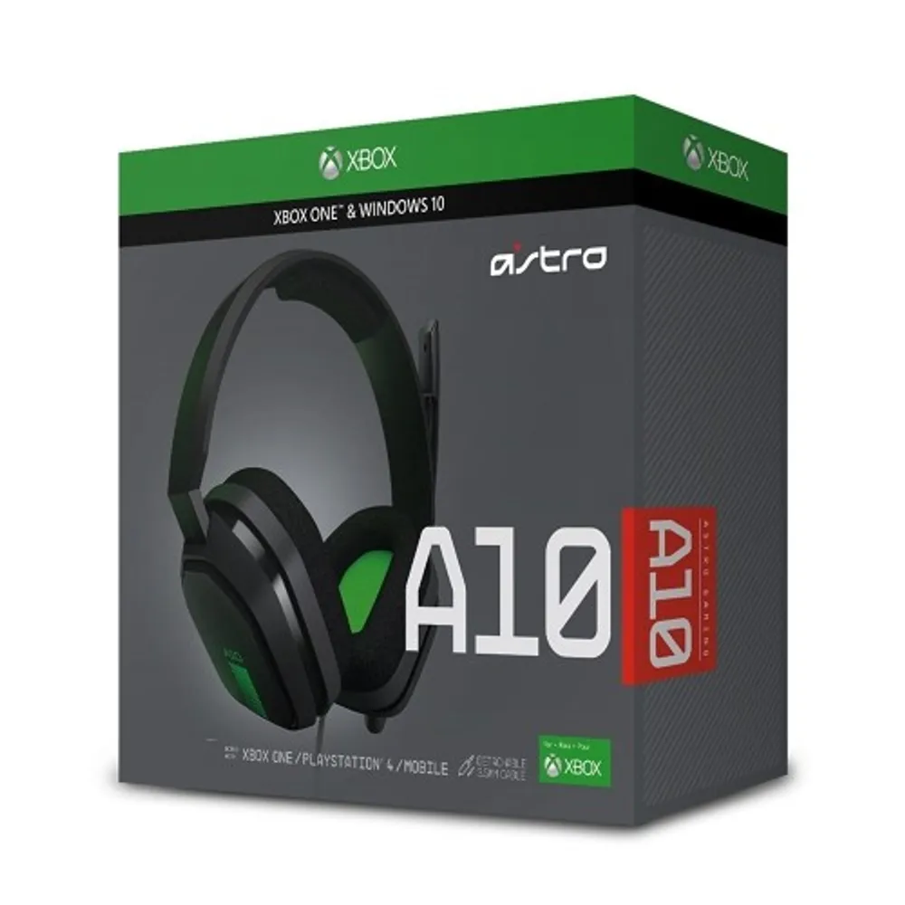 Green and online black xbox headset