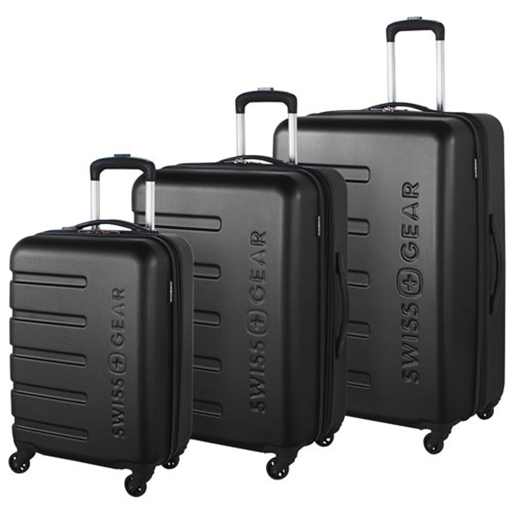 SWISSGEAR IL Madone 3Piece Hard Side Expandable Luggage Set Black