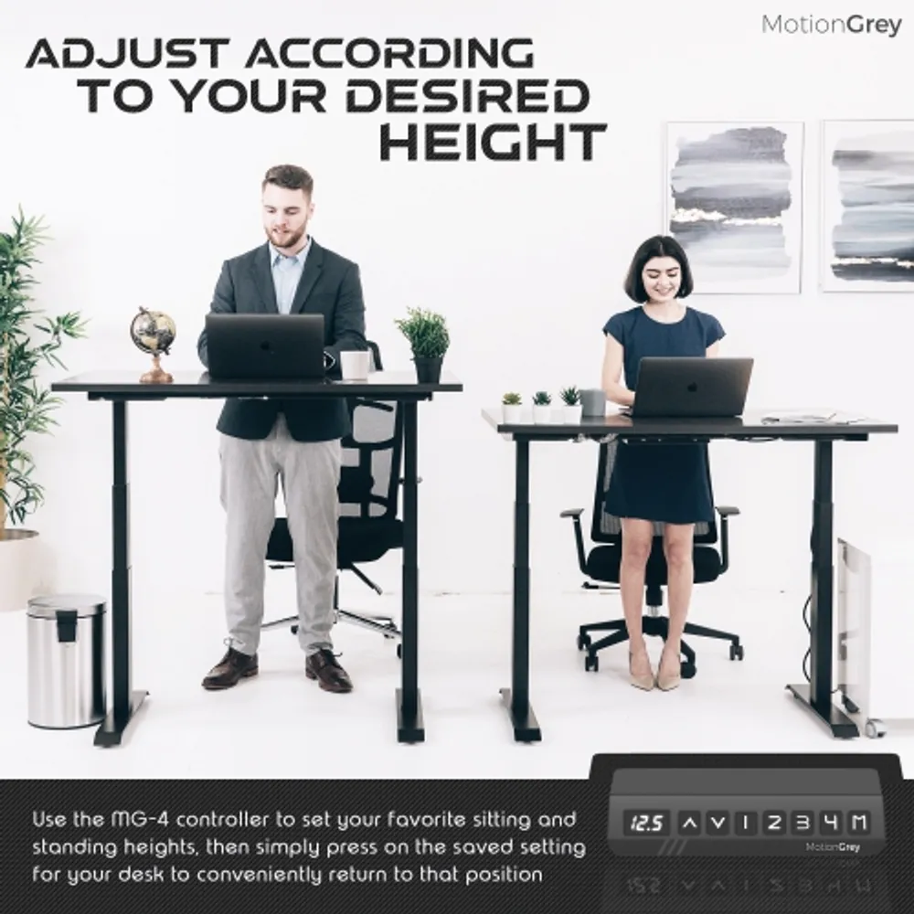 Motiongrey adjustable dual motors electric sit cheap to stand computer office standing desk