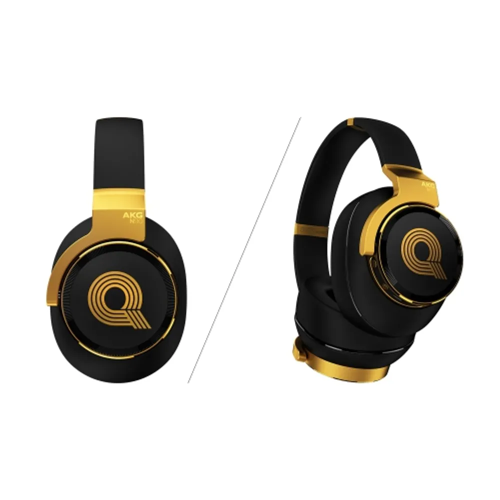 AKG N90Q Auto-Calibrating Noise-Cancelling Headphones (Black/Gold