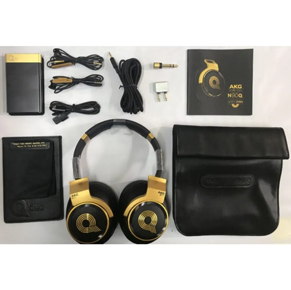 AKG N90Q Auto-Calibrating Noise-Cancelling Headphones (Black/Gold