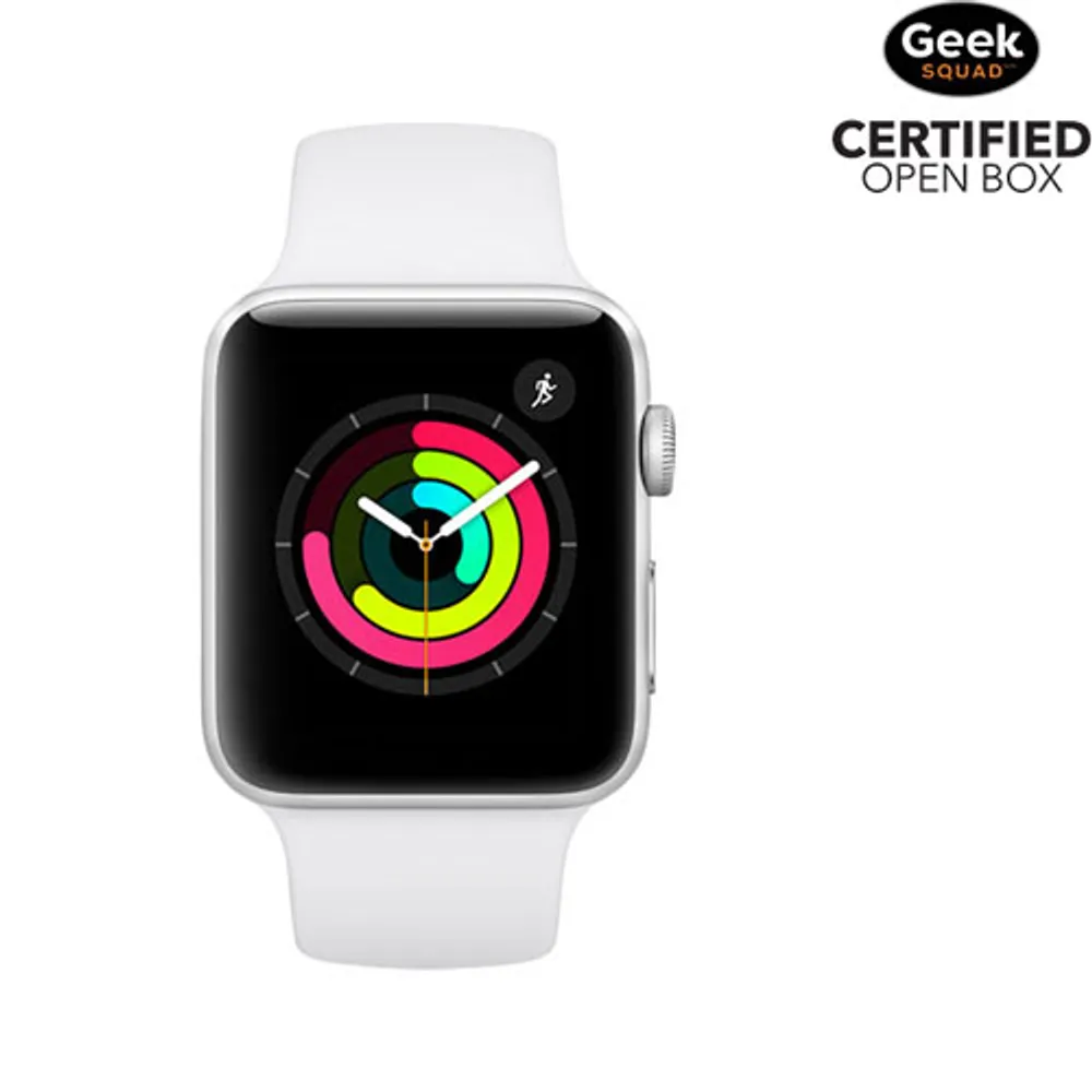 Open Box - Apple Watch Series 3 (GPS) 42mm Silver Aluminium Case with White  Sport Band