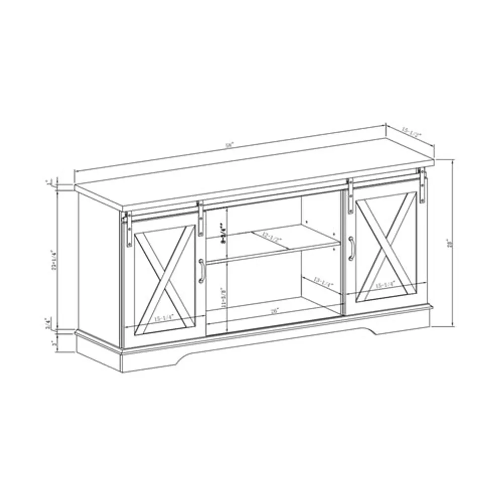 Winmoor Home 64" TV Stand Grey Wash Bramalea City Centre