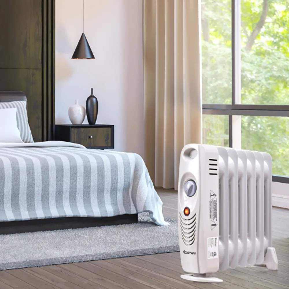 Costway 700 W Portable Mini Electric Oil Filled Radiator Heater 7