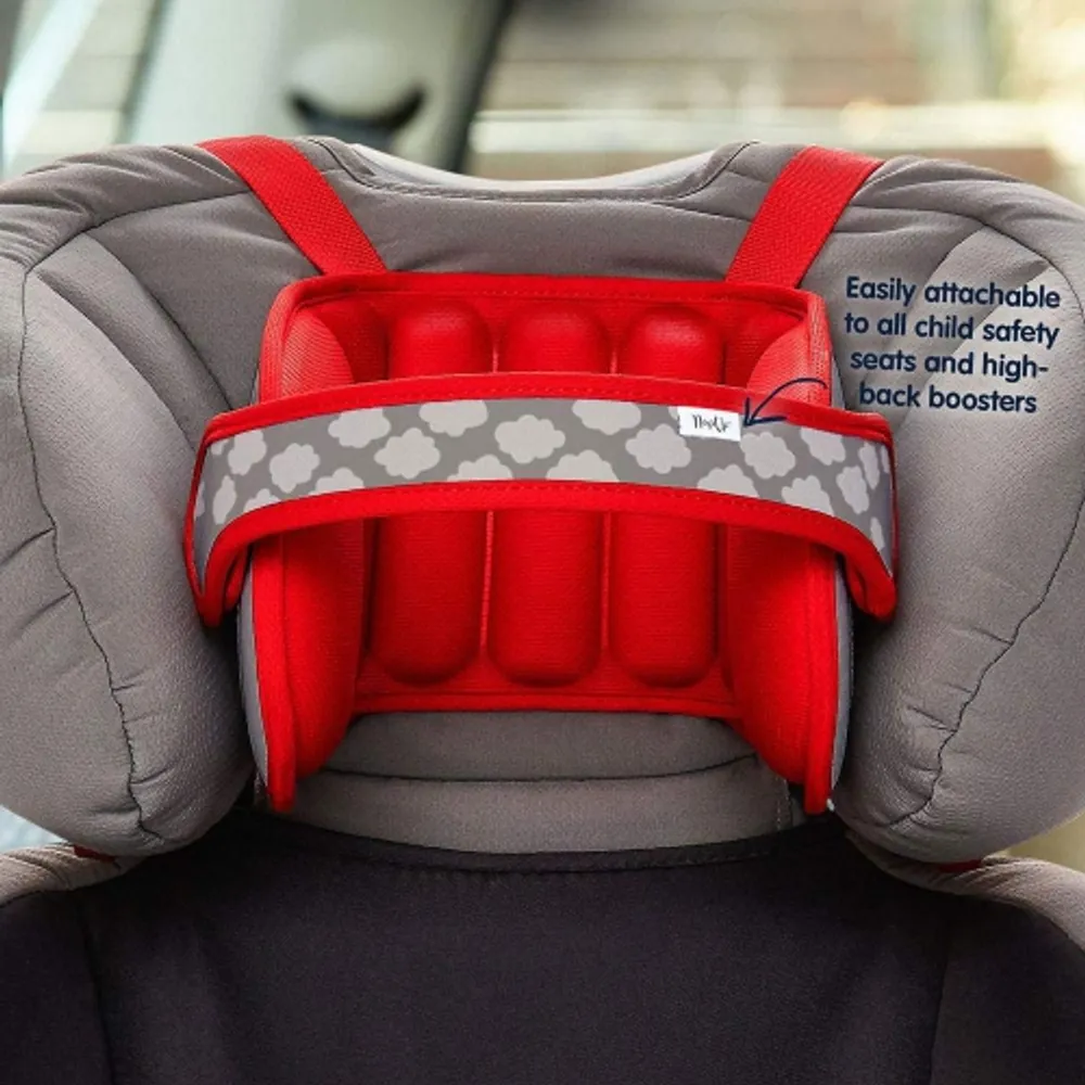 NapUp Child Head Support for Car Seat Light Red