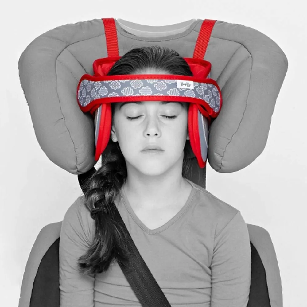 NapUp Child Head Support for Car Seat Light Red