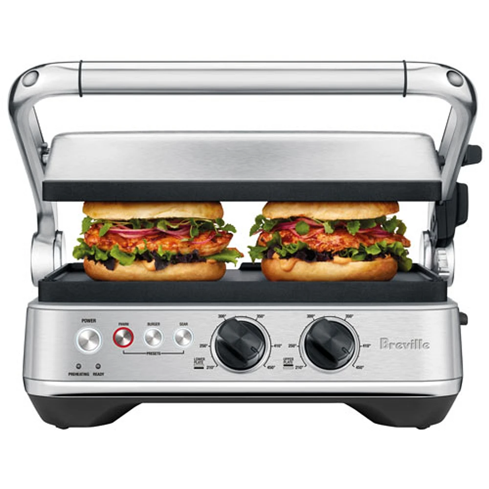 Breville Toaster Panini Press Indoor Grill Brushed Stainless
