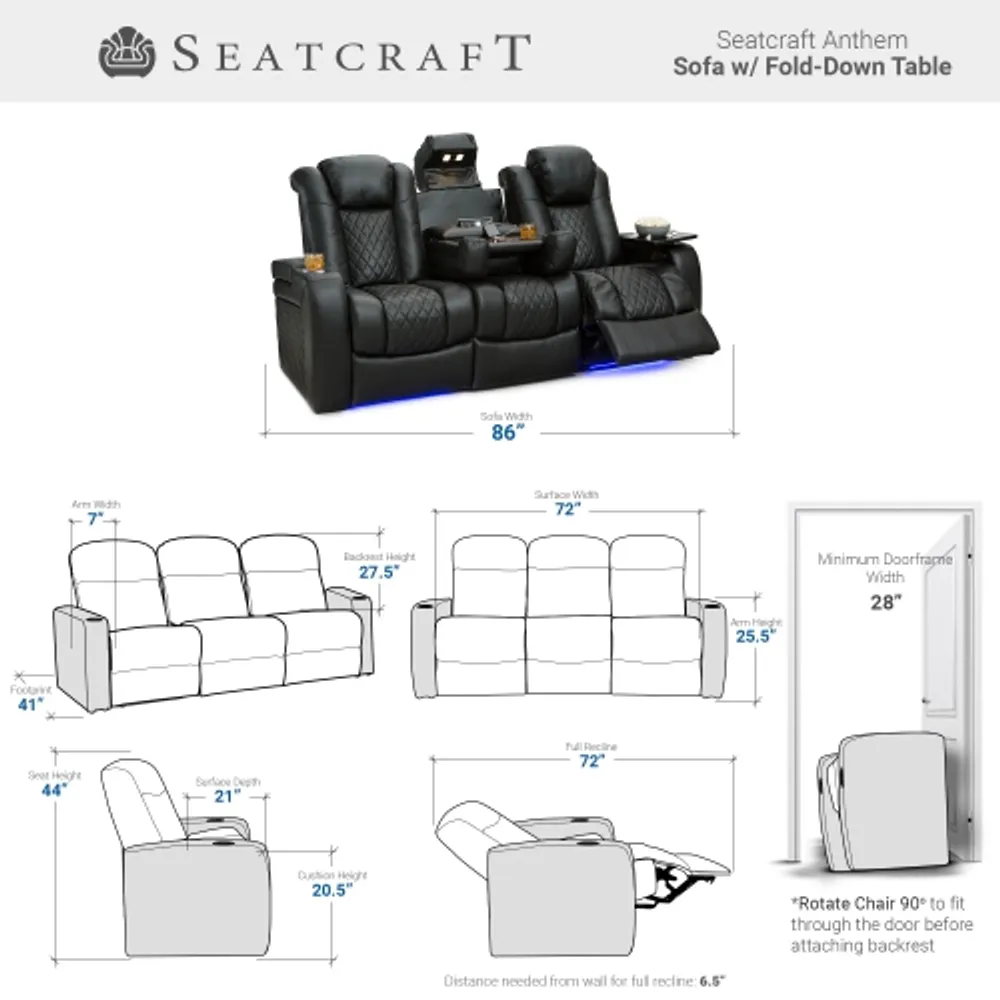 Seatcraft discount reclining sofa