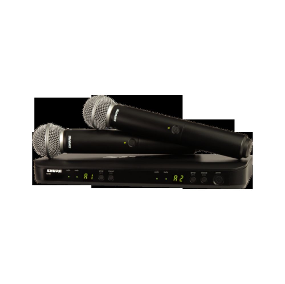 Shure BLX288/SM58 Dual-Transmitter Handheld Wireless System (H9: 512 ...