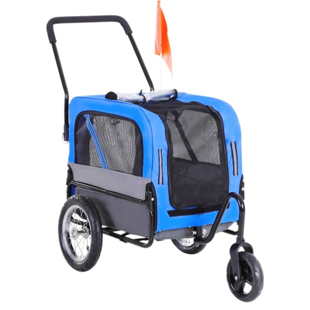 Dog bike 2025 trailer stroller combo