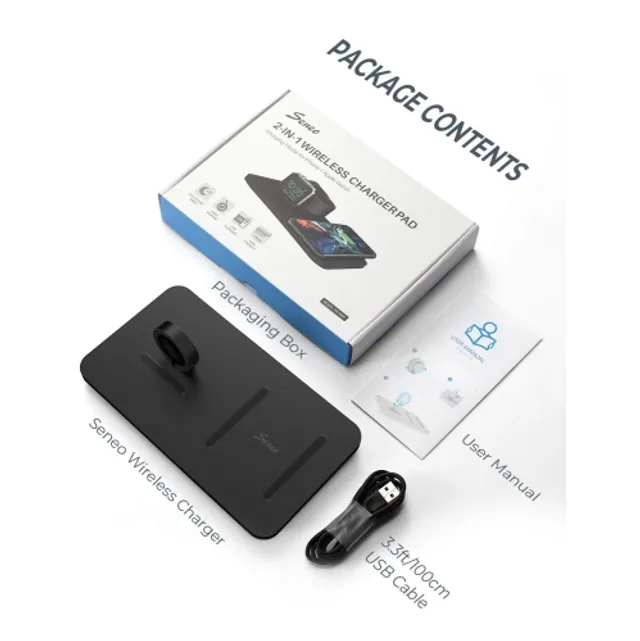 Seneo 2 in 1 2025 dual wireless charging pad