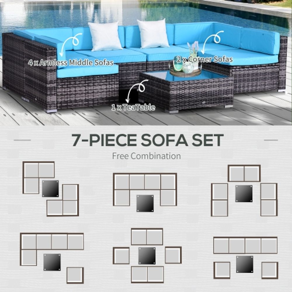 Outsunny 7 hotsell piece sectional