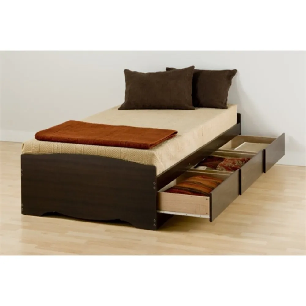 MODUBOX Twin XL Mate s Platform Storage Bed with Three Drawers